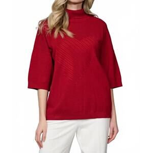 NEW PICADILLY heart embellished top in sangria